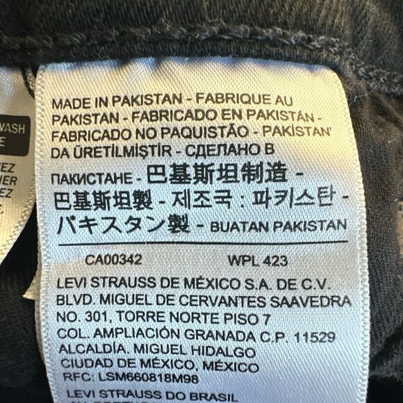 Levi’s 511 Jeans Mens 32 Black Slim Fit Denim Premium San Francisco Stretch - Picture 10 of 12
